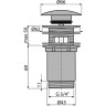Водослив ALCAPLAST A392-G-P для умывальника click/clack 5/4